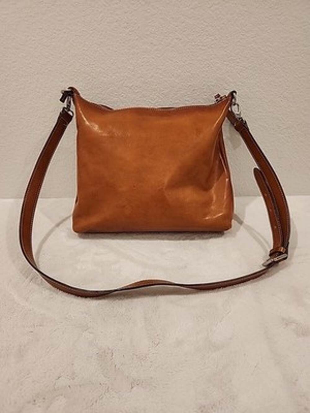 Cavalcanti Brown Geniune Leather Italian Hobo Bag Purse W/adjustable Strap